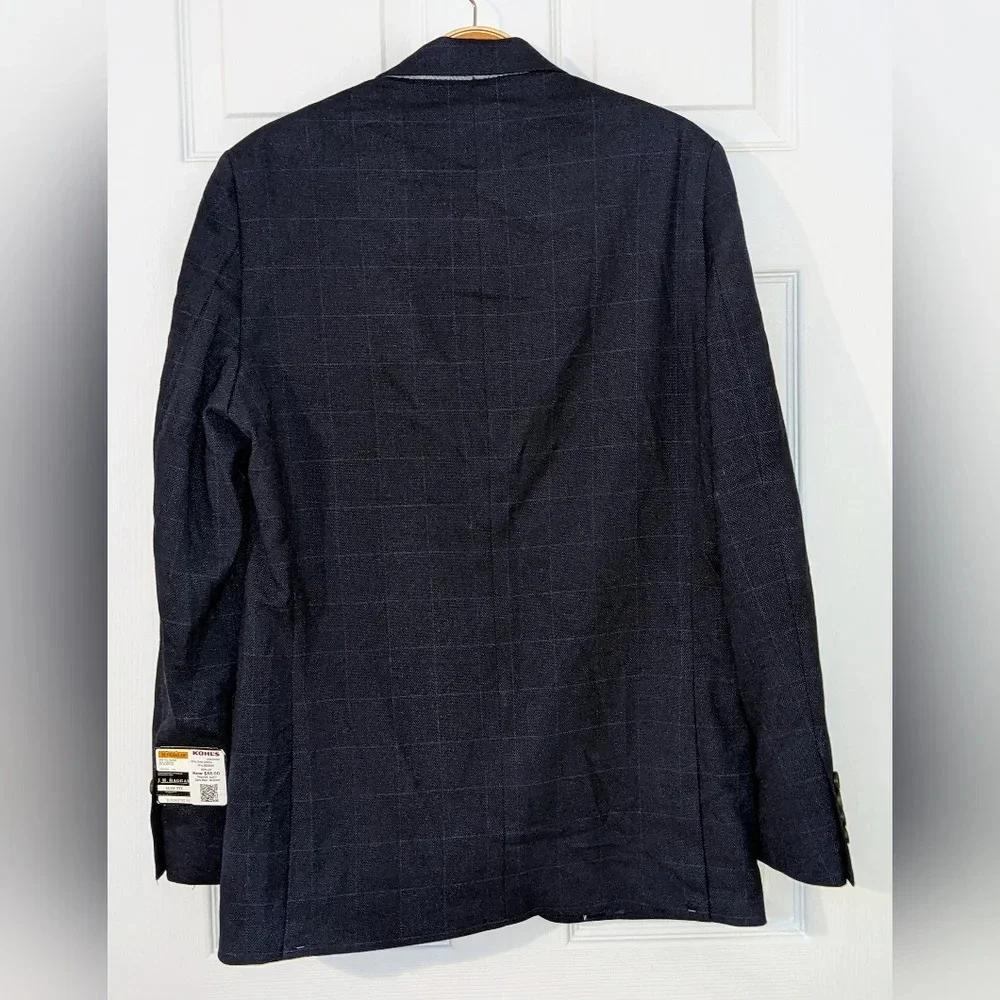 Haggar J.M. Premium 4-Way Stretch‎ Slim Fit Suit Jacket Coat Separates Blue